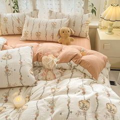 Parure de lit texturée Cottagecore Rabbits
