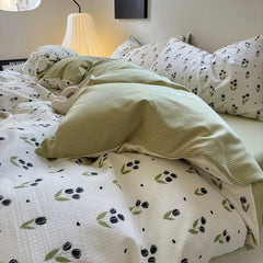 Cute Small Tulips Print Bedding Set
