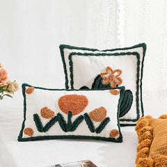 Housse de coussin capitonnée en forme de tulipe mignonne