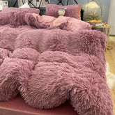 Winter Thickened Mink Velvet Bed Four Piece Set by LSI