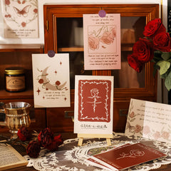 Cartes postales murales vintage avec roses