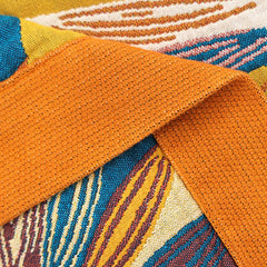 Yellow Flower Print Cotton Reversible Quilt