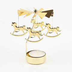 Golden Carousel Candle Holder