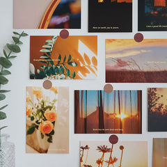 Golden Hour Wandcollage Postkarten