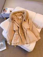 Down And Fur Integrated Cotton Coat