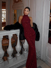 Halter-Neck Sequined Dress