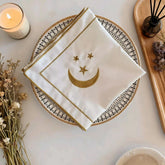 Embroidered Star And Moon Napkins