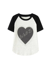 Embroidery Patchwork Sleeve Tee