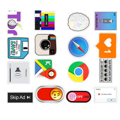 00er Internet-Stickerpaket