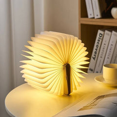 Lampe de table LED en forme de livre