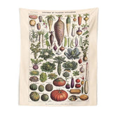 Botanischer Wandteppich „Les Legumes“