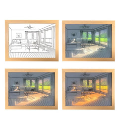 Lichtmalerei-Schattenbox-Bilderrahmen