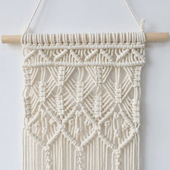 Tenture murale en macramé Petits Diamants