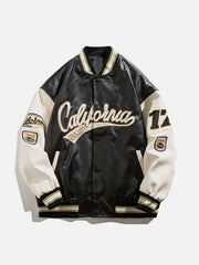 Veste universitaire « California » avec coutures en PU