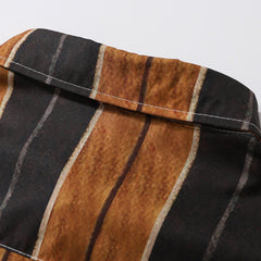 Chemise à manches longues et col polo à blocs de couleurs