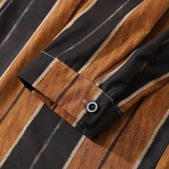 Chemise à manches longues et col polo à blocs de couleurs