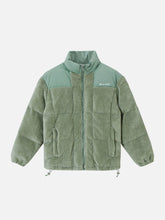 Color Clash Patchwork Winter Coat