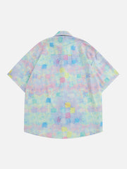 Color Tie Dye Short Sleeve Shirts