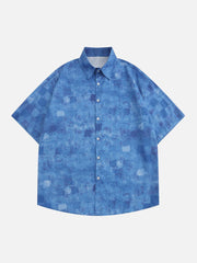 Color Tie Dye Short Sleeve Shirts