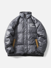 Daunen-Wintermantel in Kontrastfarbe