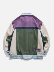 Veste patchwork contrastée