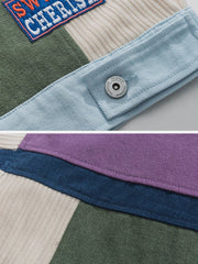 Veste patchwork contrastée