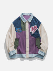 Veste patchwork contrastée