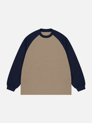 Sweat-shirt à épissures contrastées