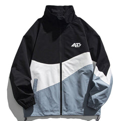 Veste à col montant et coutures contrastées