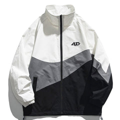 Veste à col montant et coutures contrastées