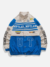 Contrasting Embroidered Racing Jacket