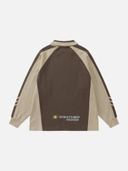 Sweat-shirt à imprimé lettre contrasté