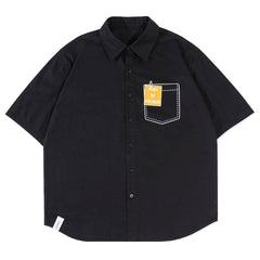 Cool Dog Pattern Letters Short Sleeve Shirt