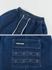 Designer-Jeansshorts mit Taschen