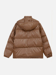 Manteau d'hiver brodé avec chapeau amovible