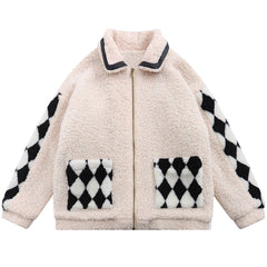 Manteau d'hiver Sherpa Diamond Grid