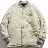 Diamond Plaid Embossing Winter Coat