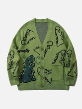 Cardigan en tricot à motif de dinosaure