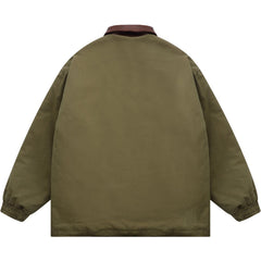 Wintermantel mit großen Taschennähten im Used-Look