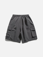 Short imprimé à grandes poches et cordon de serrage