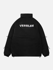 Manteau d'hiver uni à cordon de serrage