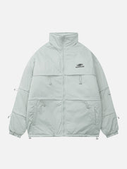 Manteau d'hiver uni à cordon de serrage