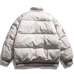 Wintermantel mit gesticktem Abzeichen