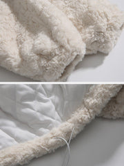 Sherpa-Mantel mit gesticktem Schriftzug