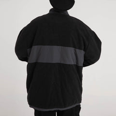 Wintermantel mit Patchwork und gestickten Buchstaben