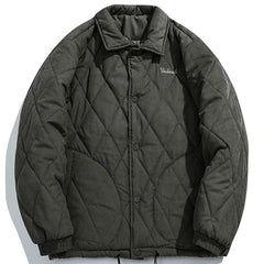 Manteau d'hiver à lettres brodées