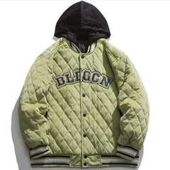 Manteau d'hiver à lettres brodées