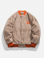 Manteau Sherpa à chiffres brodés