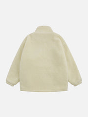 Manteau Sherpa ours en peluche brodé