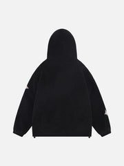 Manteau Sherpa à tête de mort brodée